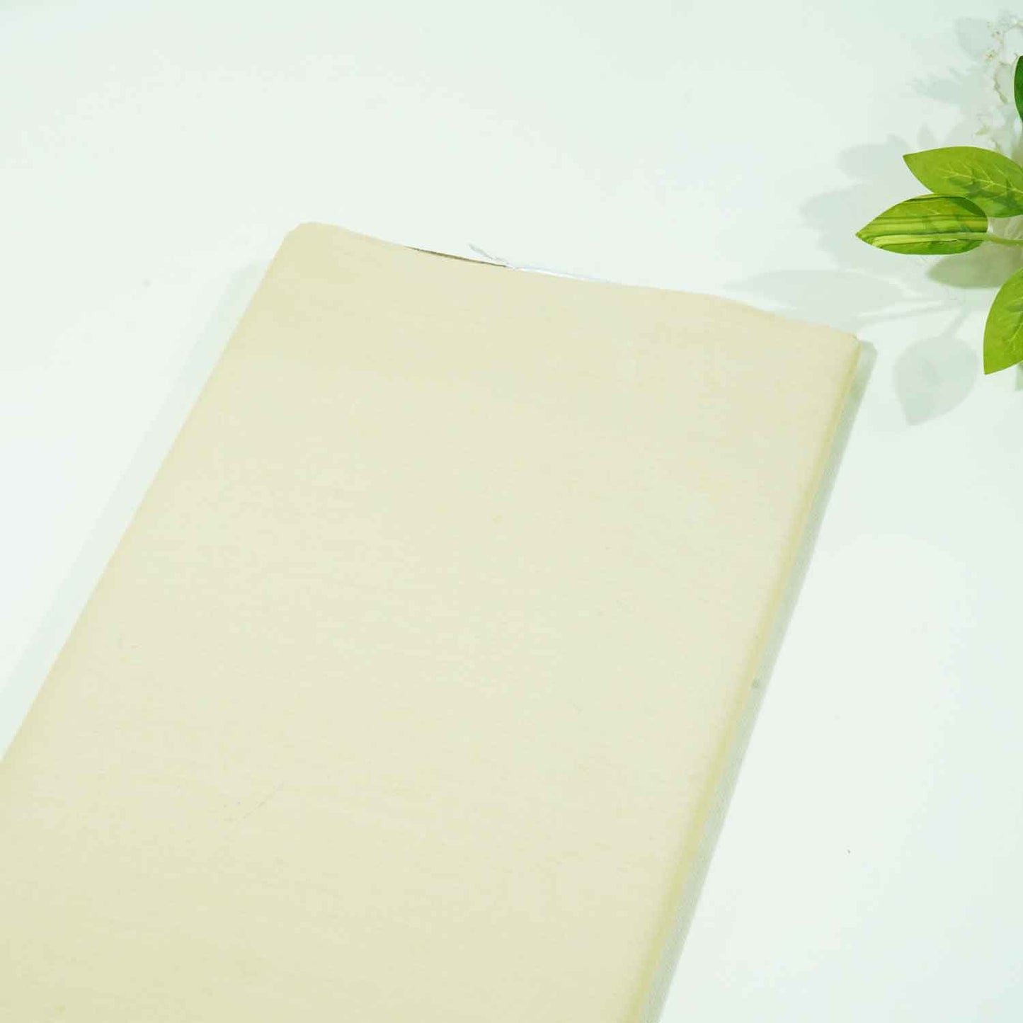 Latte Cream Solid Cotton Satin MSMR-11244