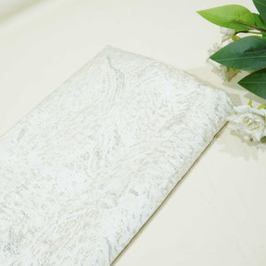 White Floral With Silver Lurex Brocade With Lurex OE-12347