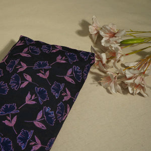 Black & Purple Floral Brocade Jacquard OE-12379