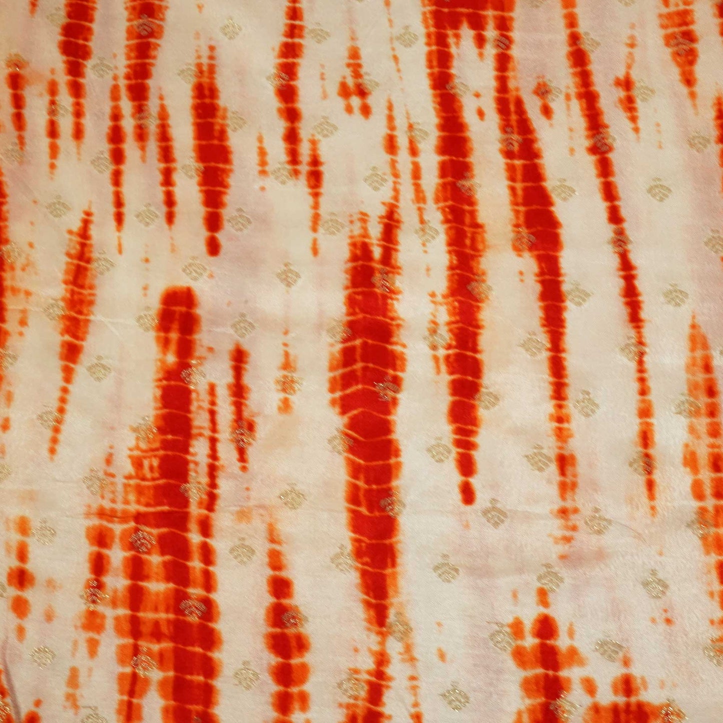 Orange Shibhori Print Russian Jacquard BJ-12798