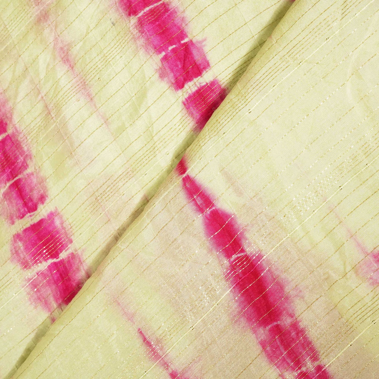 Ivory & Pink Shibhori With Lurex Silk VF-13078
