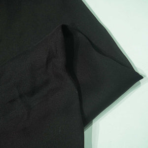 Black Solid Georgette Satin SVF-13379