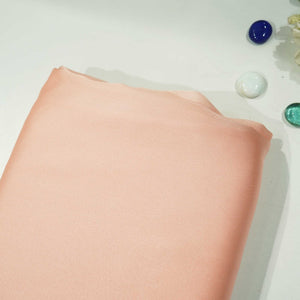 Peach Pink Solid Georgette Satin SVF-13386