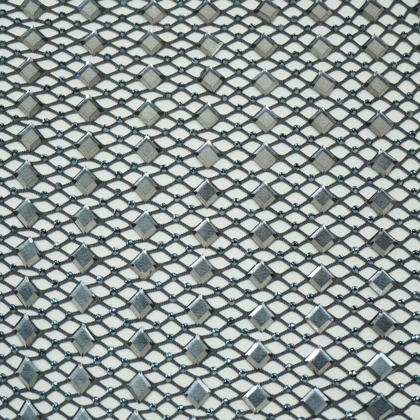 Grey Solid Rhinestone Net CF-13974