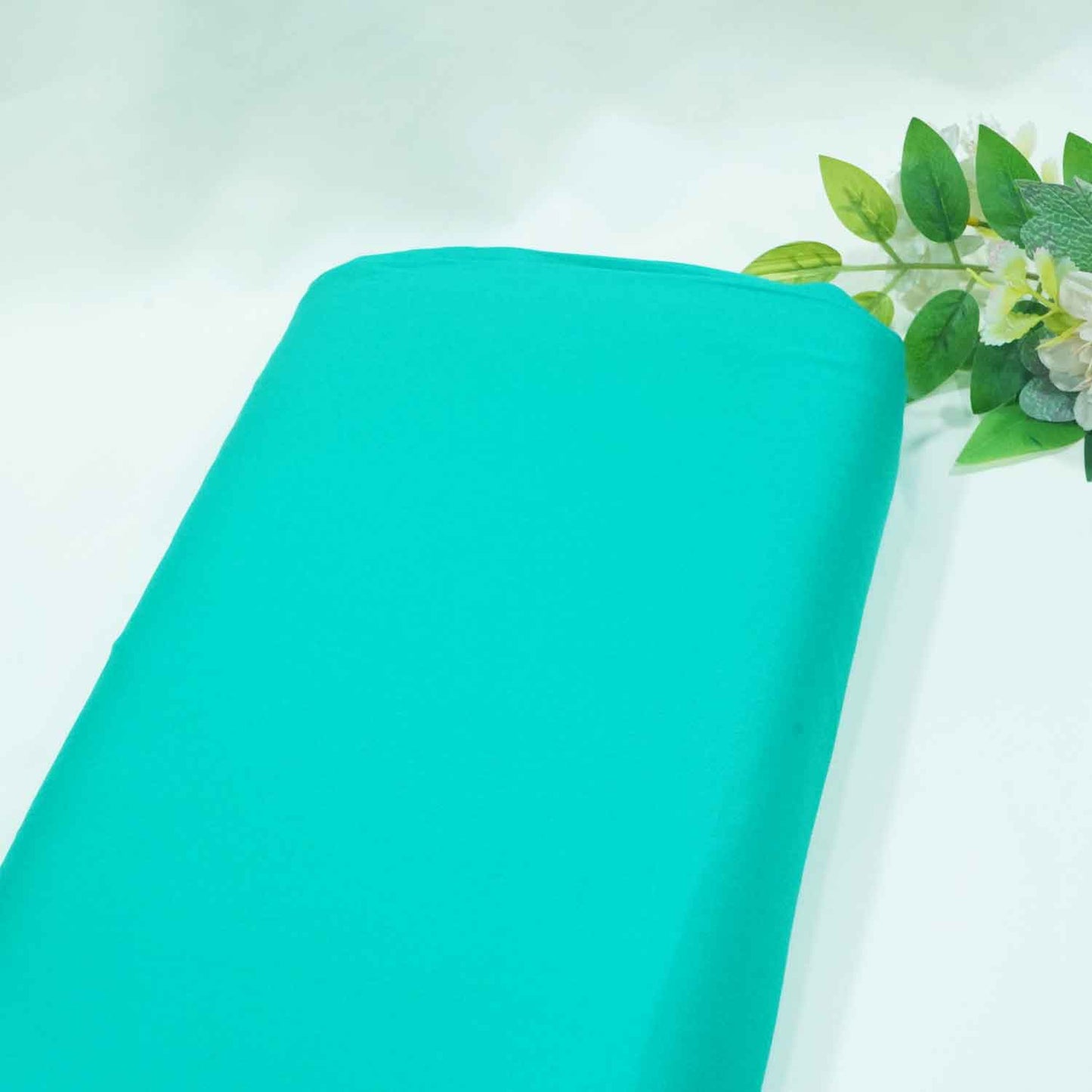 Persian Green Solid Cotton Satin MSMR-14175