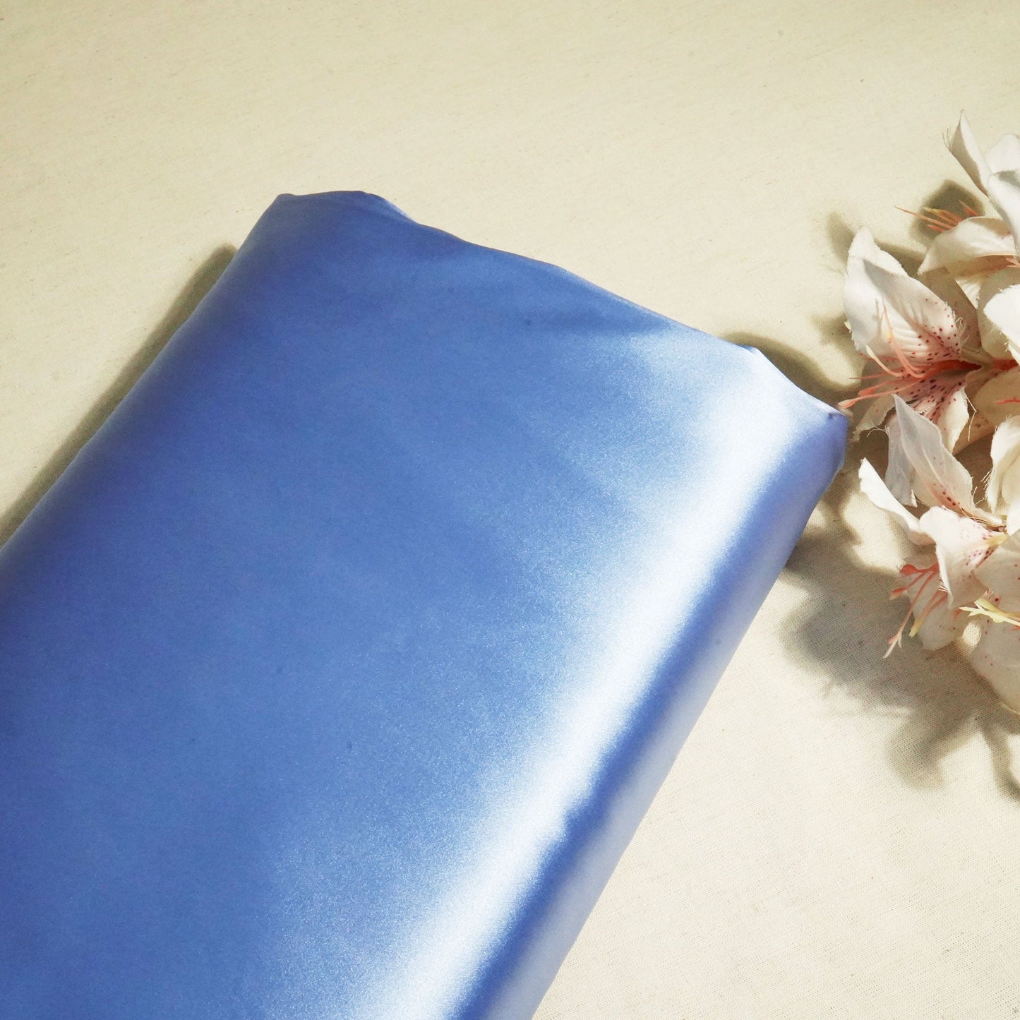 Blue Solid Celina Satin OE-14437