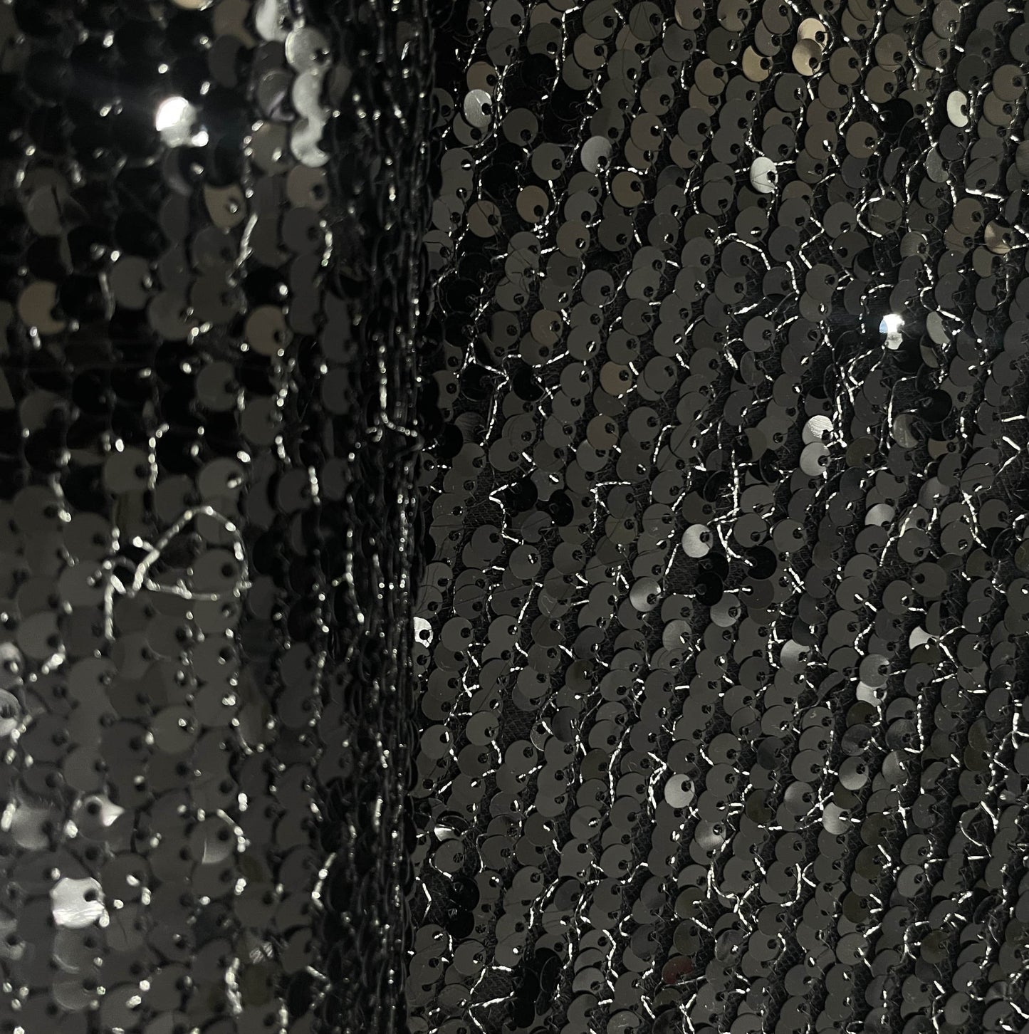 Black imported Lurex Sequins Net 15112