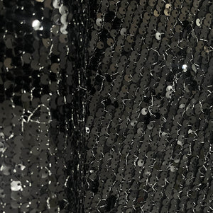 Black imported Lurex Sequins Net 15112