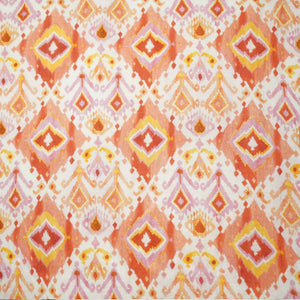 Orange Multicolor Ikkat Print Bemberg Gajji Silk GT-15563