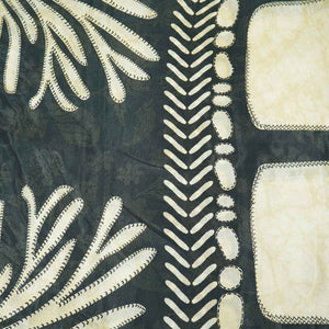 Black Stripes Print Bemberg Gajji Silk GT-15566