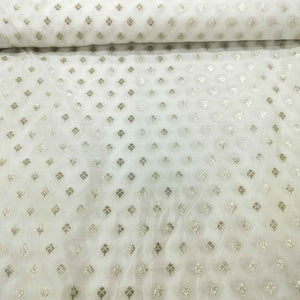 White Gold Buti Dyeable Katan Silk KRE-15609