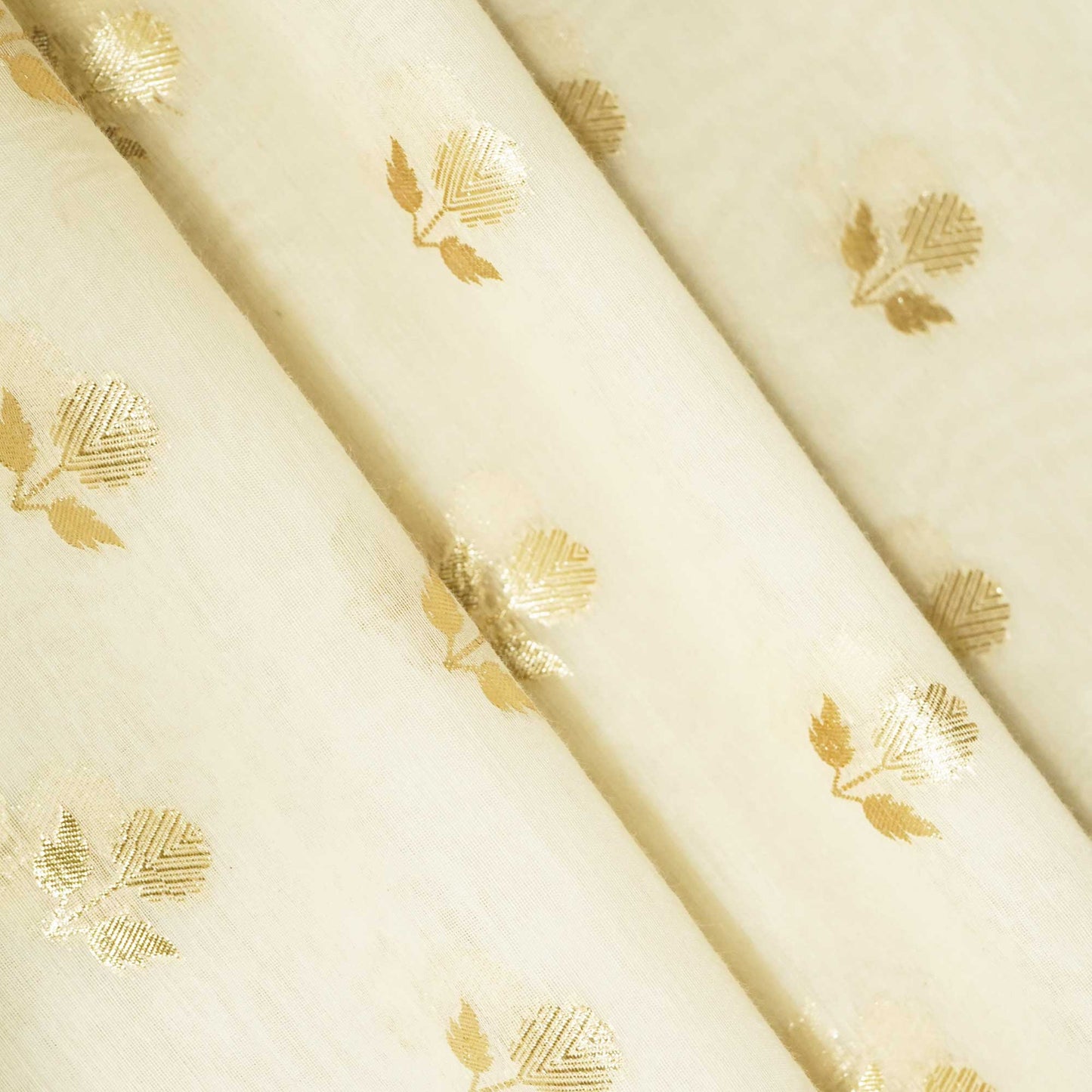 Off White Buti Zari Dyeable Chanderi KRE-15620