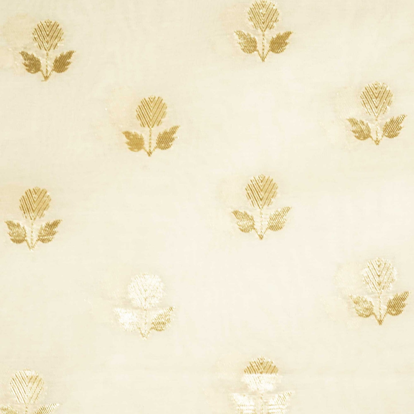 Off White Buti Zari Dyeable Chanderi KRE-15620