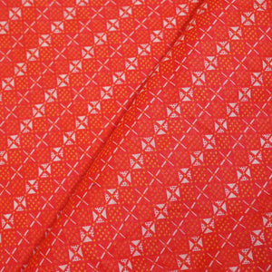 Pink Geometrical Print Cotton Mulmul GT-15652