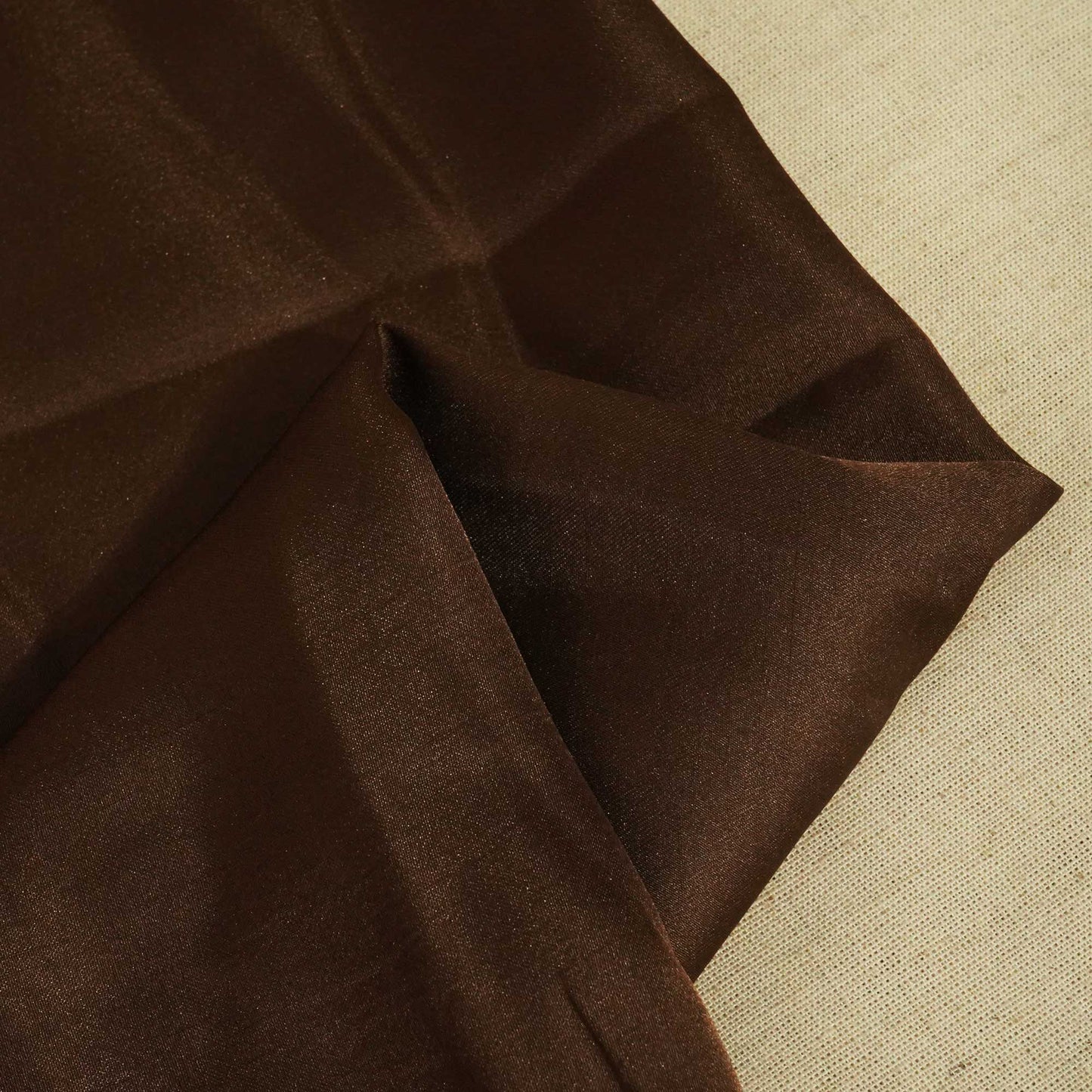 Brown Solid Bemberg Silk Fabric KC-16028