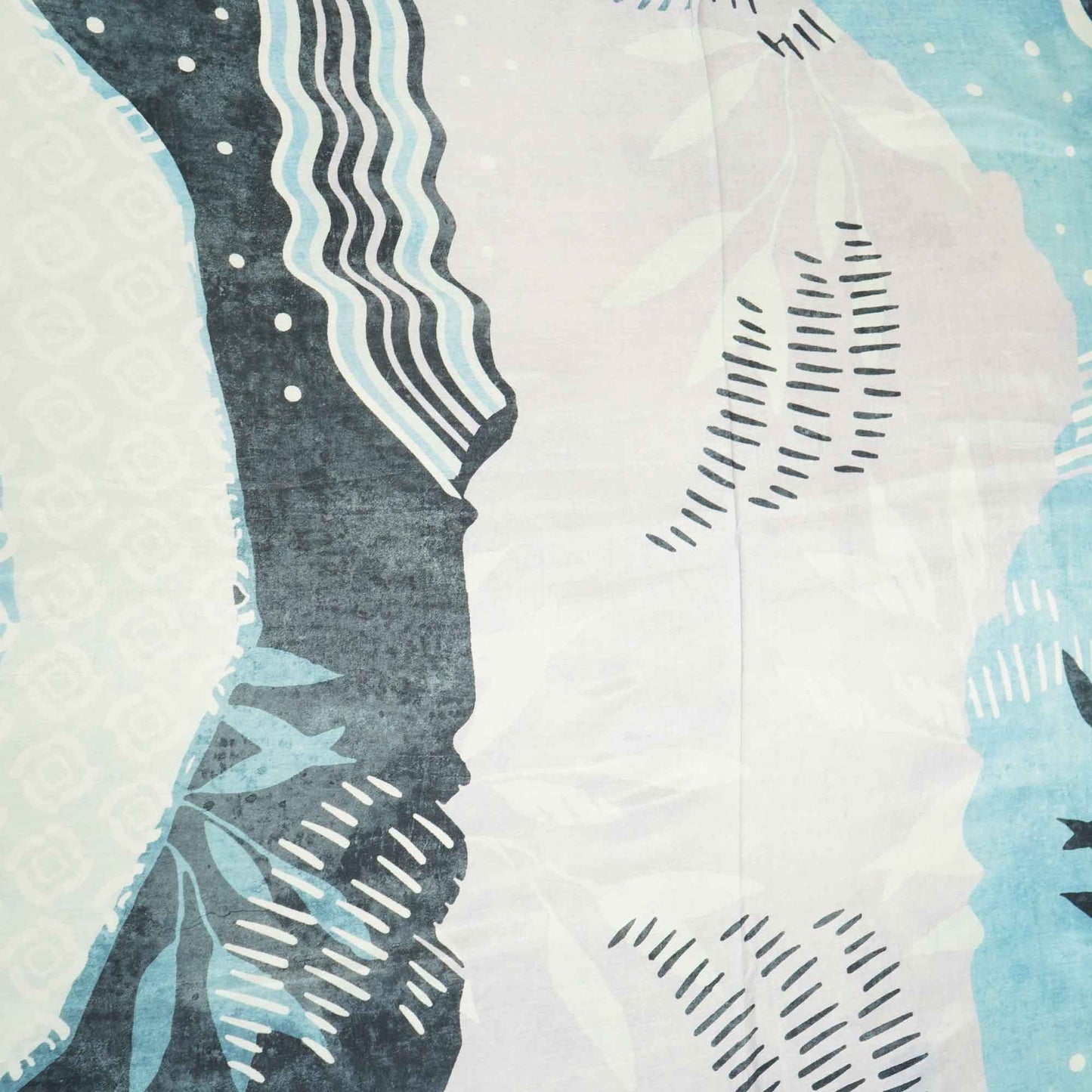 Blue Abstract Print Muslin SSF-16180