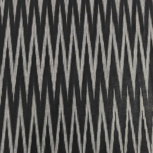 Black Grey Ikkat Print Cotton Fabric