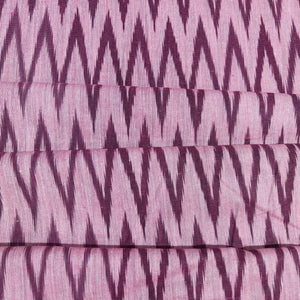 Pink Maroon Ikkat Print Cotton Fabric 16339