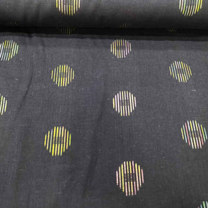 Blue Multicolor Dobby Embroidery Cotton DE-16384