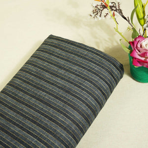 Black & Grey Stripes Print Linen RS-16501