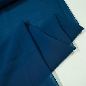 Teal Blue Solid Georgette VF-16574