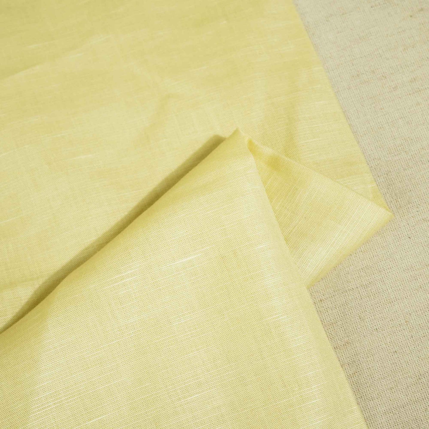 Beige Solid Cotton Linen MKT-16813