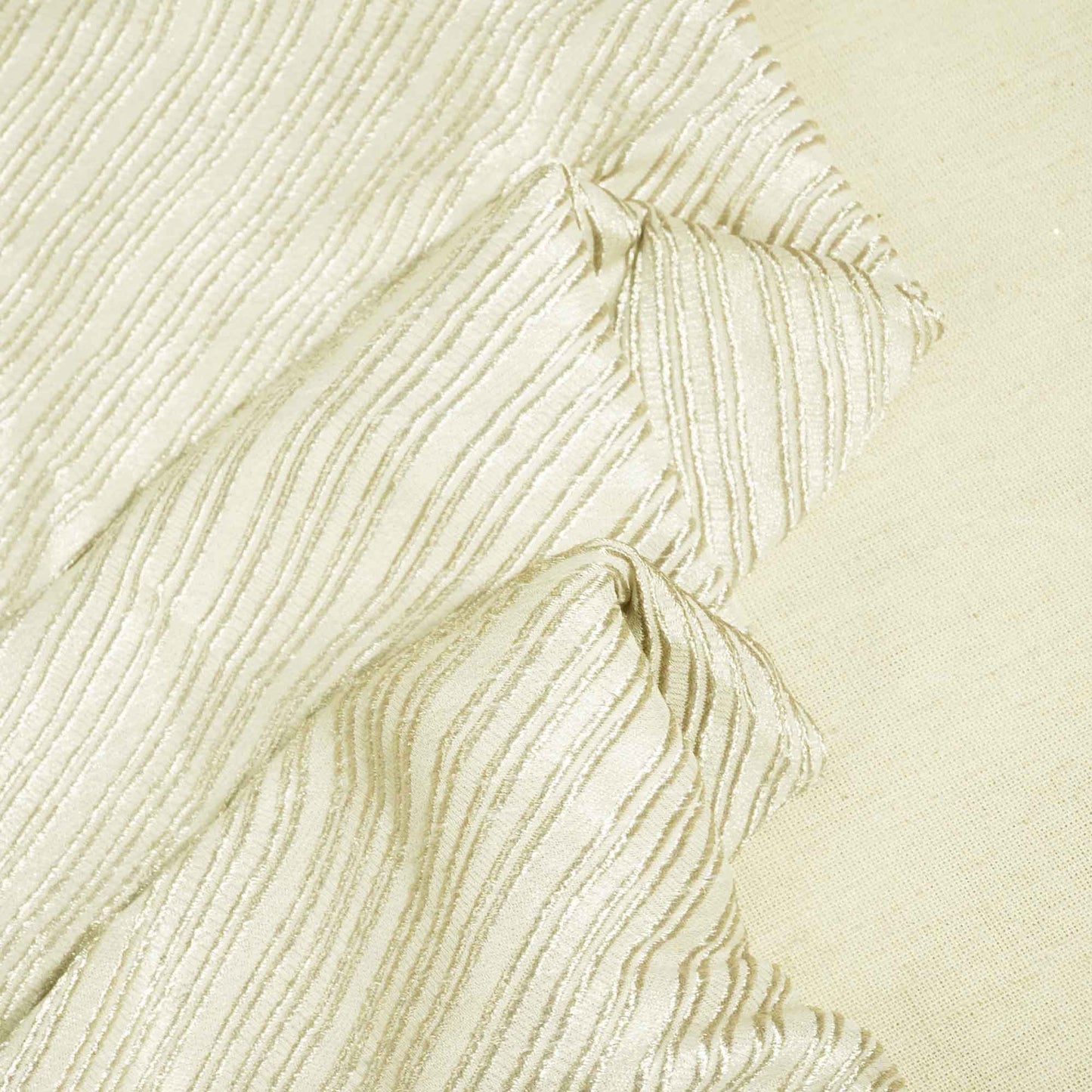 Silver Stripes Jacquard Khaddi Silk KRE-16890
