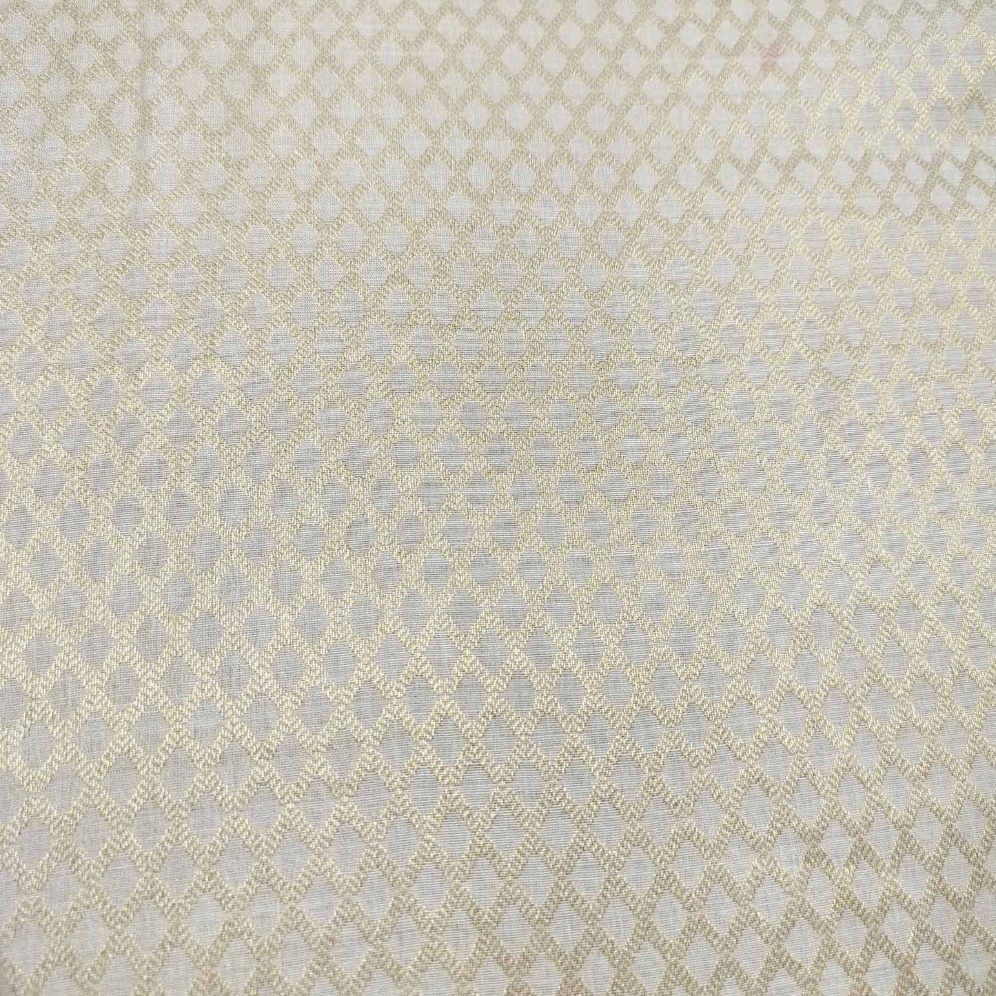 Gold Geometrical Jacquard Munga Silk KRE-16934