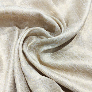 Gold Geometrical Jacquard Chiffon Silk KRE-16939