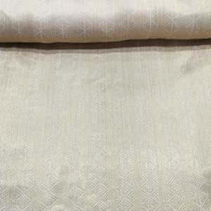 Gold Geometrical Jacquard Chiffon Silk KRE-16939