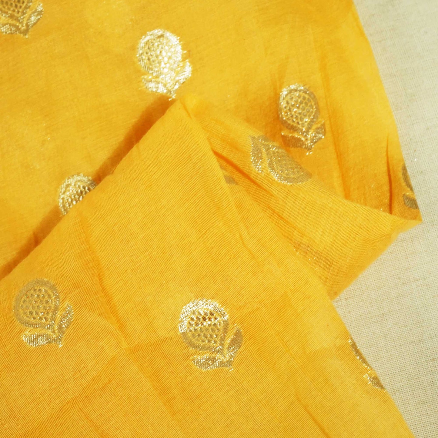 Dusky Brown Zari Floral Buti Jacqurd Cotton Katwar Patola KRE-17083