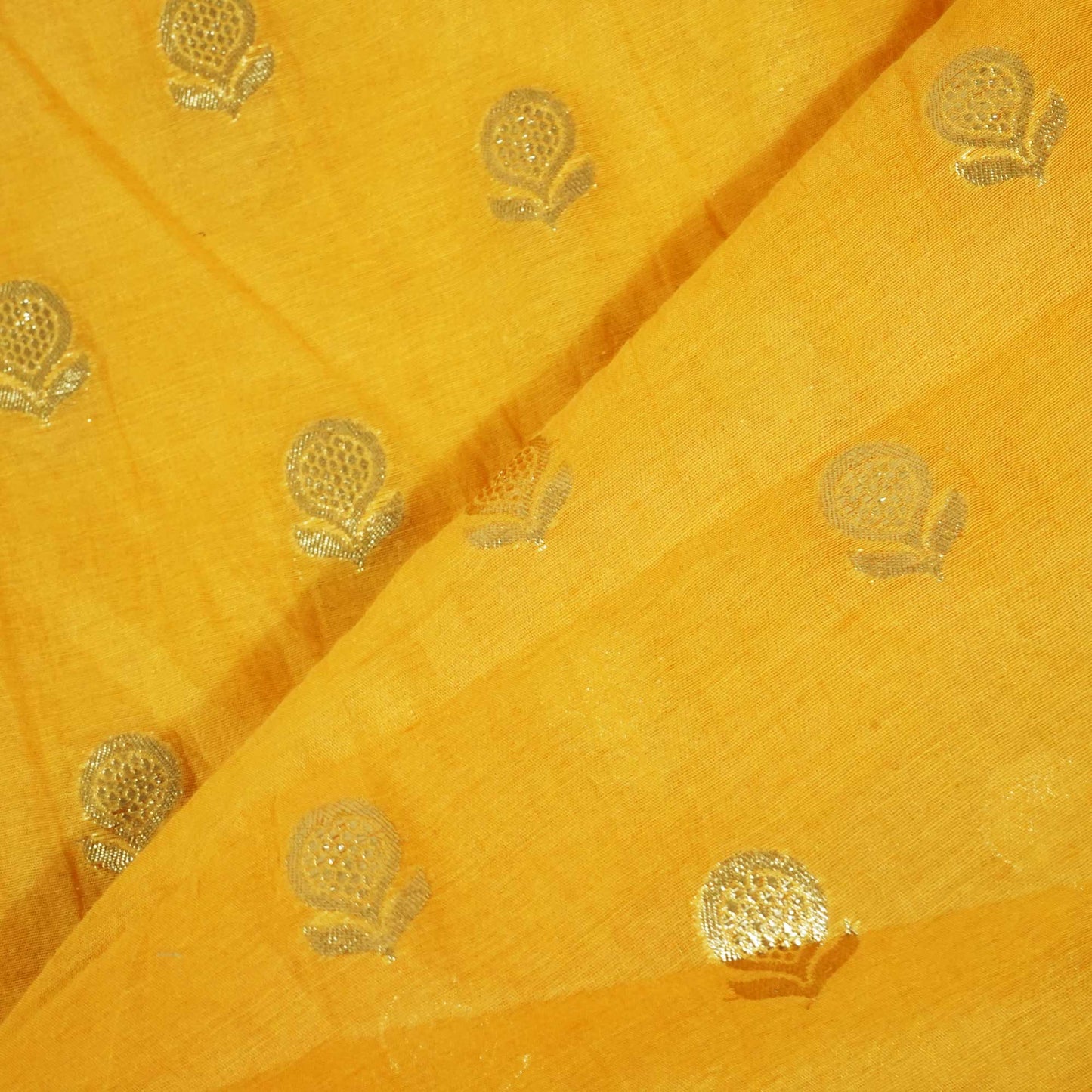 Dusky Brown Zari Floral Buti Jacqurd Cotton Katwar Patola KRE-17083