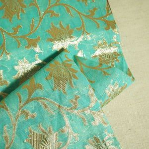 Green Zari Floral Jacqurd Cotton Katwar Patola KRE-17094