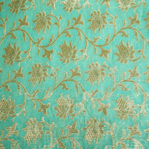 Green Zari Floral Jacqurd Cotton Katwar Patola KRE-17094
