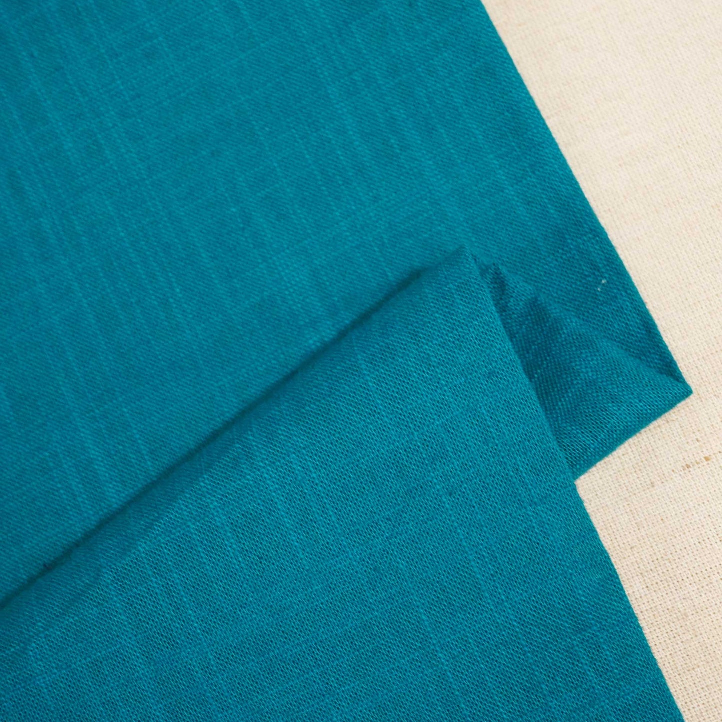 Sky Blue Solid Fabric Cotton Linen Slub SH-17224