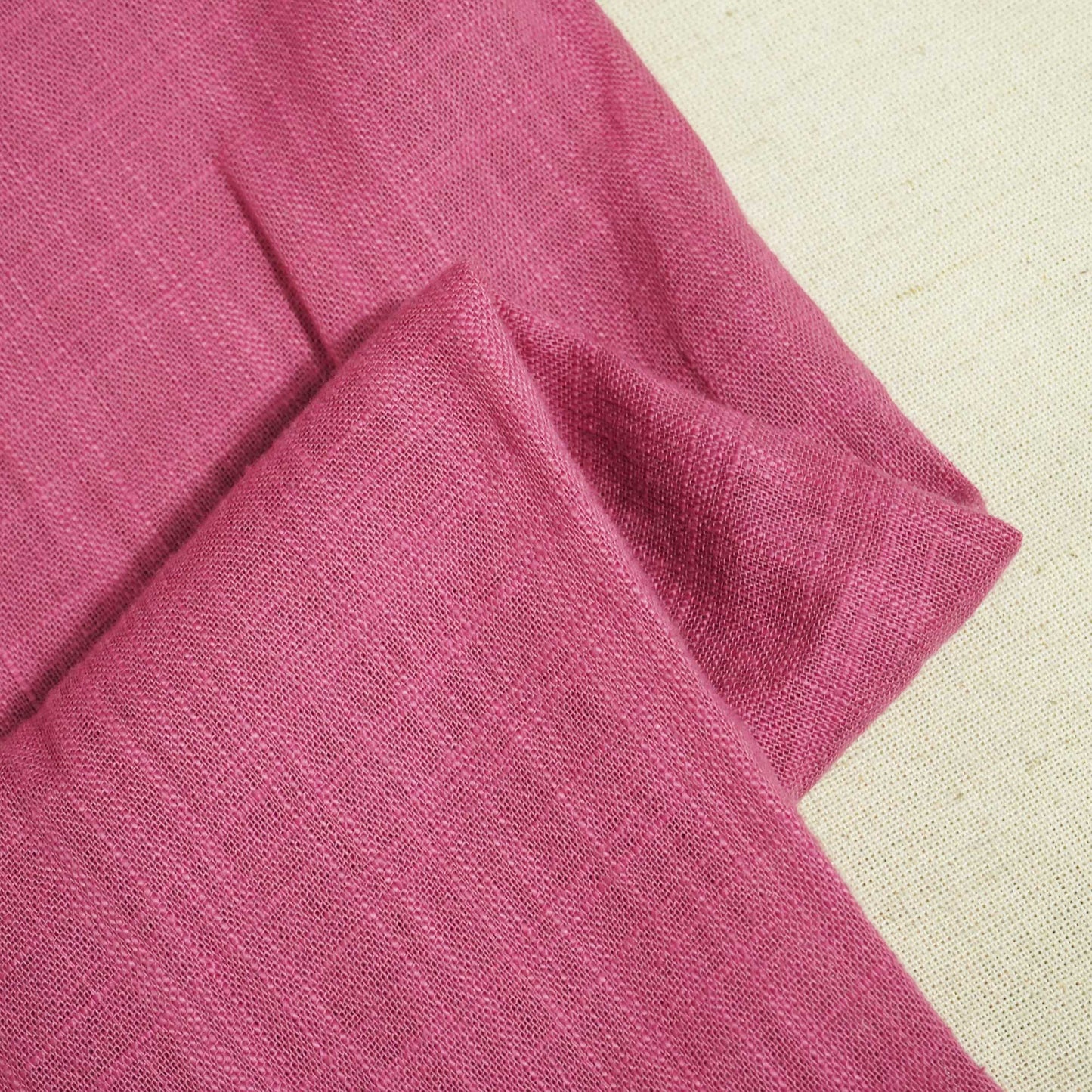 Baby Pink Solid Fabric Cotton Linen Slub SH-17227