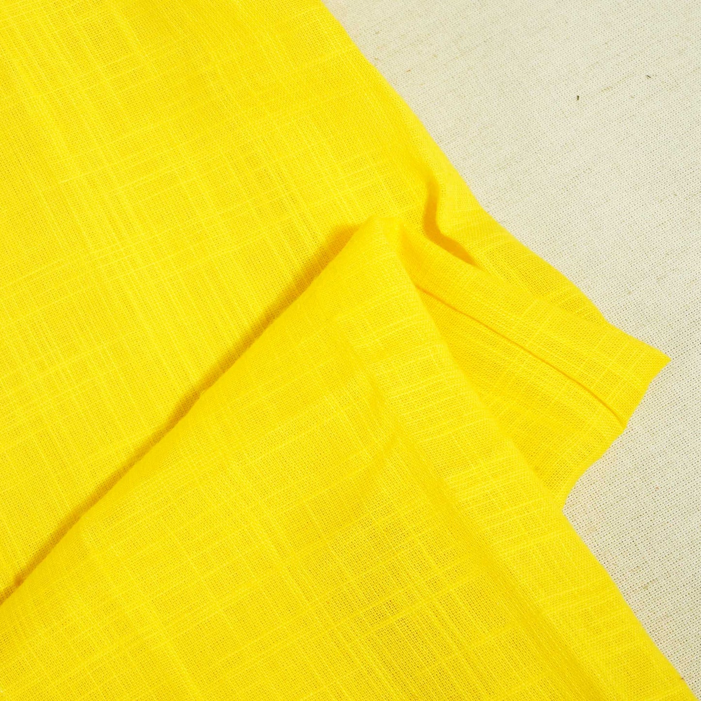 Yellow Solid Fabric Cotton Linen Slub SH-17230