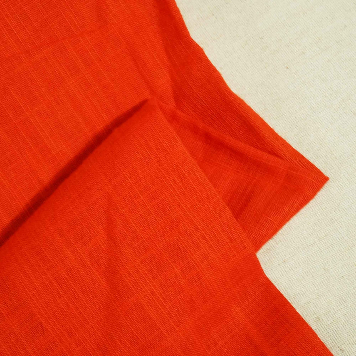 Orange Solid Fabric Cotton Linen Slub SH-17235