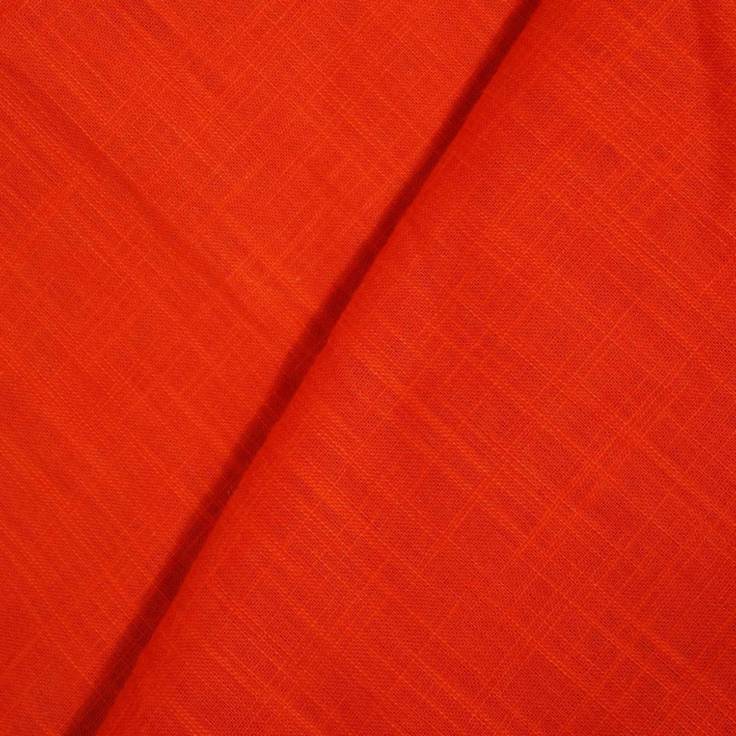 Orange Solid Fabric Cotton Linen Slub SH-17235