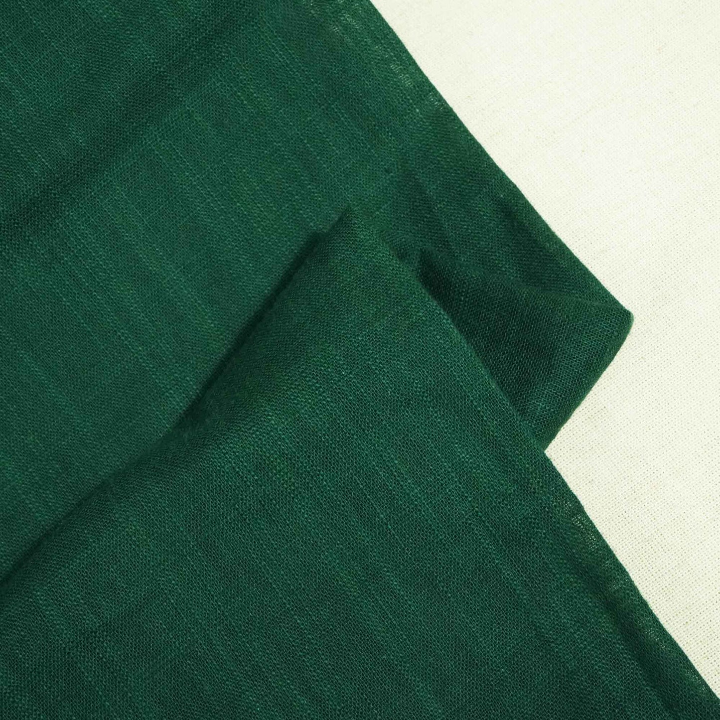 Dark Green Solid Fabric Cotton Linen Slub SH-17243