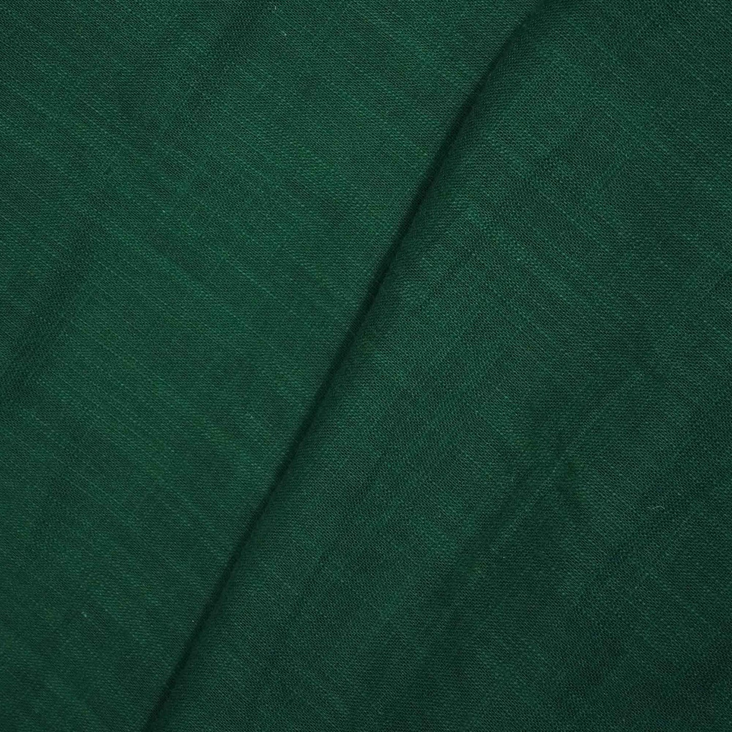 Dark Green Solid Fabric Cotton Linen Slub SH-17243