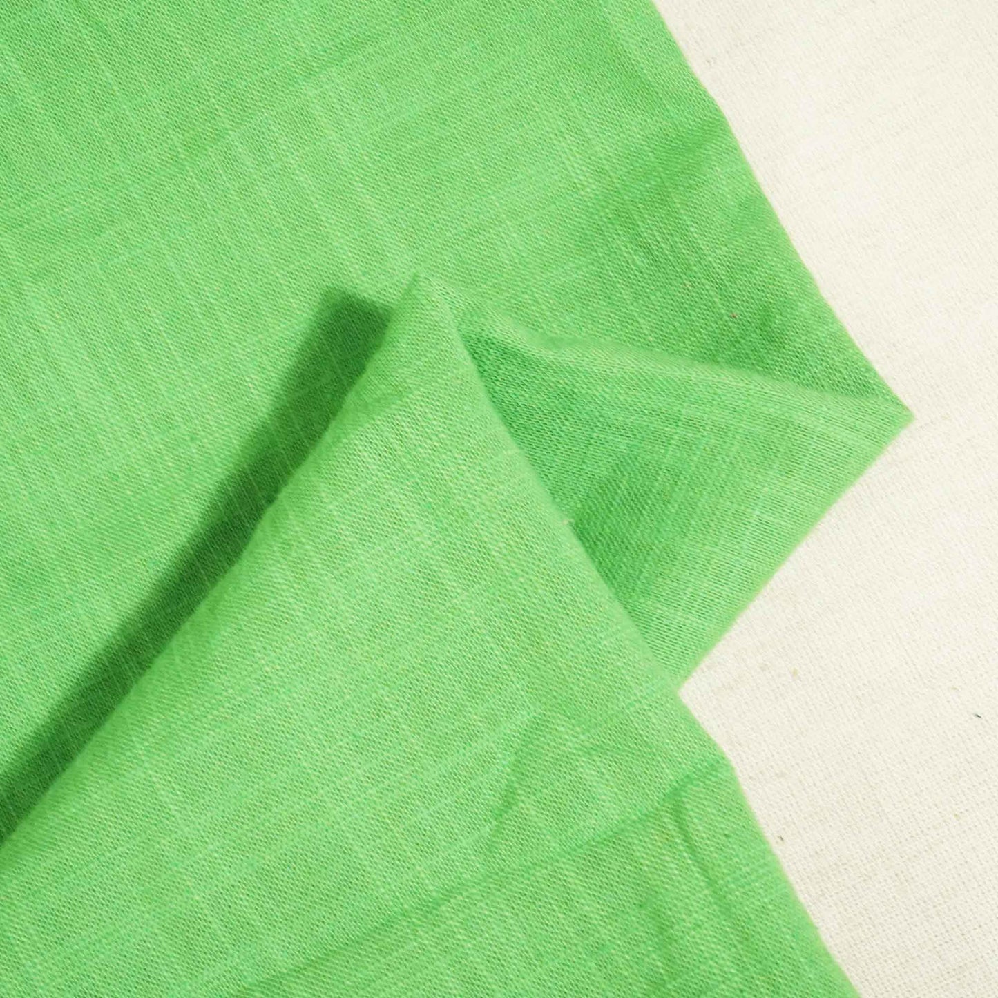 Light Green Solid Fabric Cotton Linen Slub SH-17244