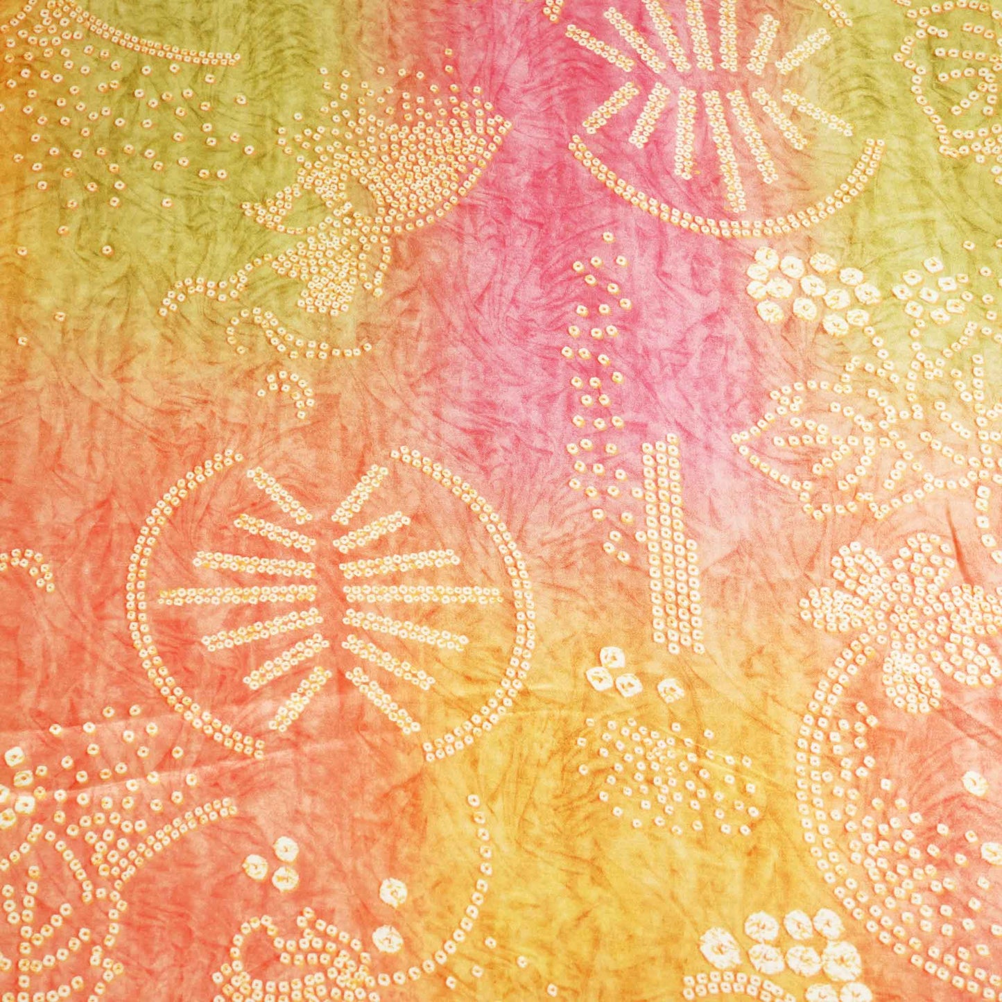 Multicolor Bandhani Print Gaji Silk GT-17520
