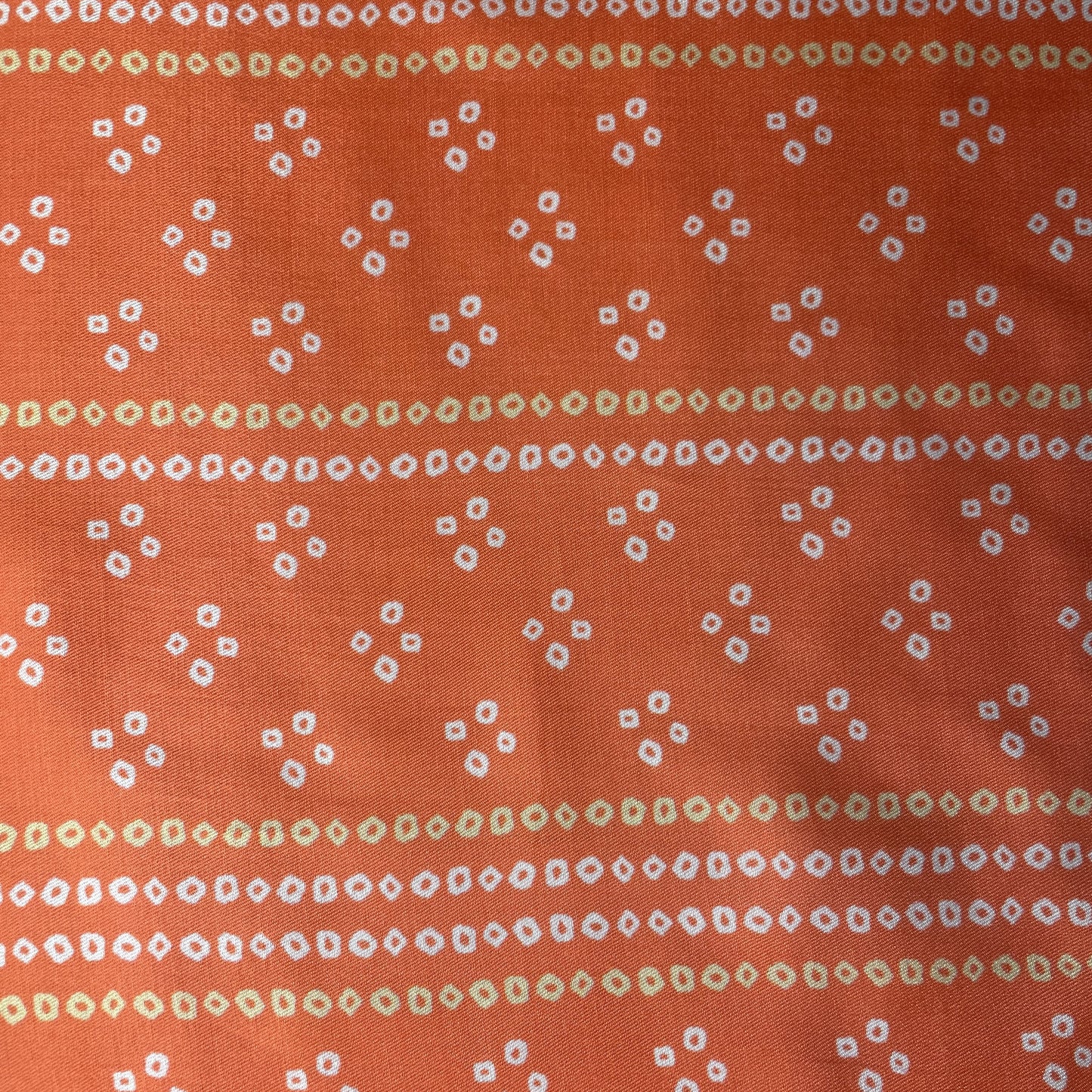 Orange Bandhani Print Gaji Silk Fabric 17530