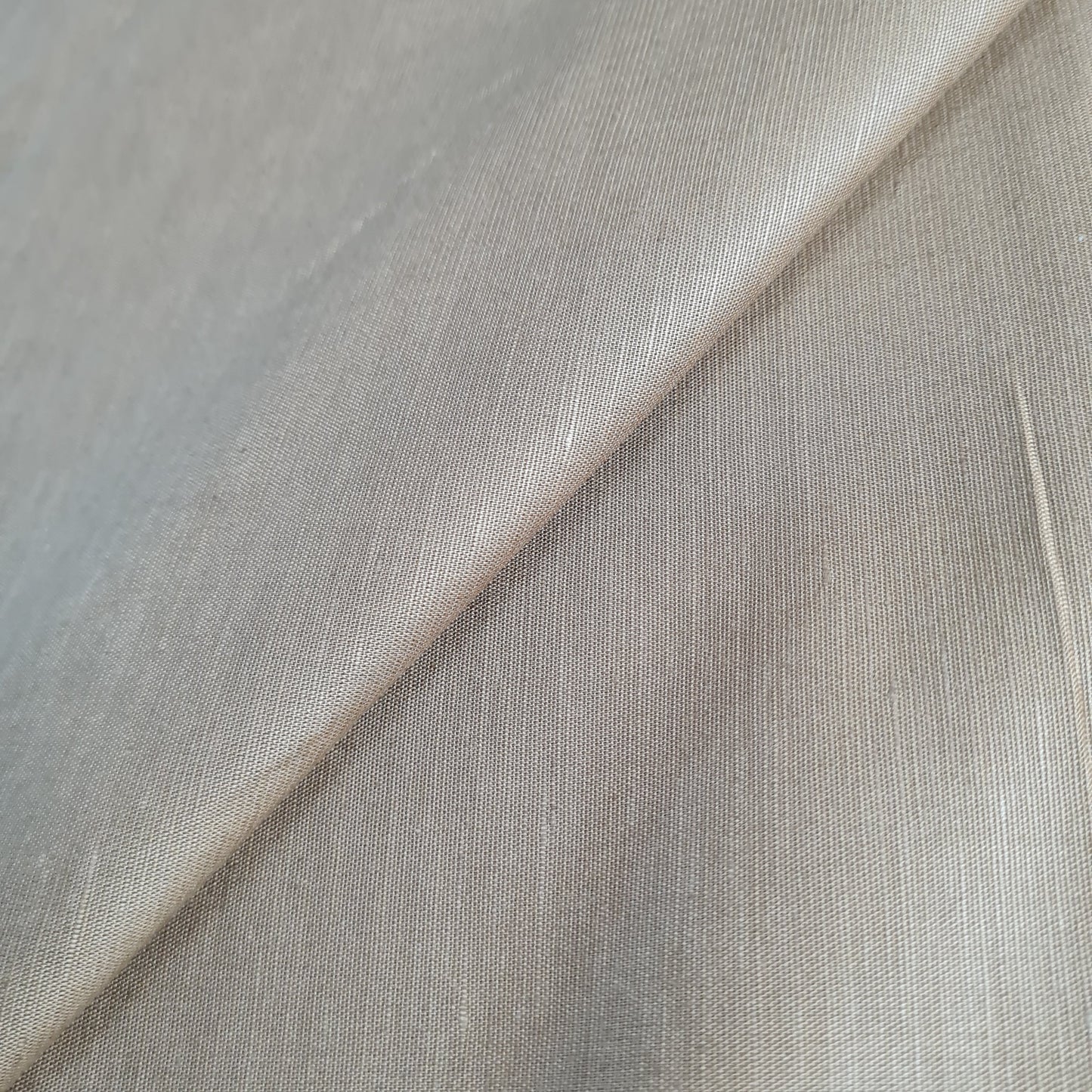 Premium Cotton Linen Brown Solid Fabric