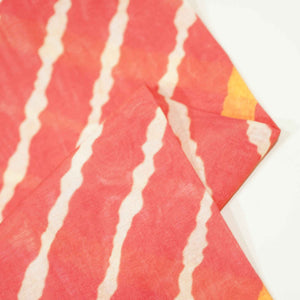 Red Lehariya Chanderi Print Chanderi Silk Fabric GT-42-17706