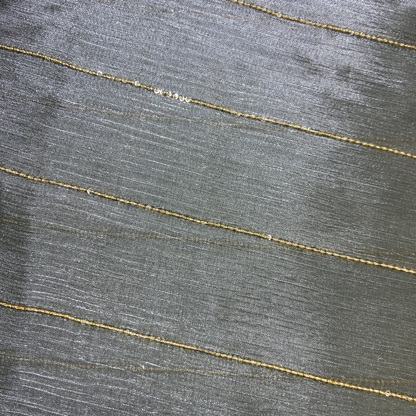 Olive Green Embroidery Chiffon Organza Fabric