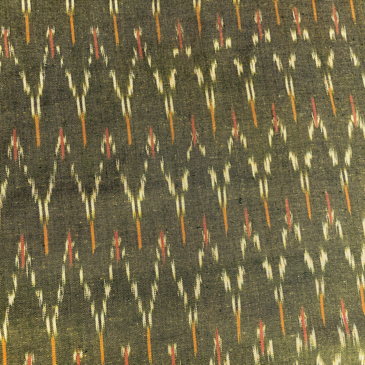 Green Ikkat Print Cotton Fabric 18114