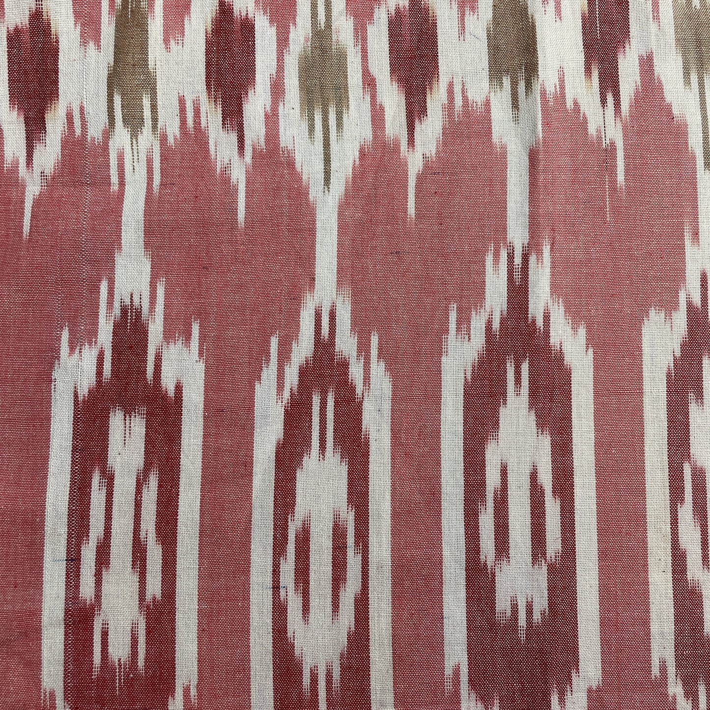 Carrot Red Ikkat Print Cotton Fabric 18123