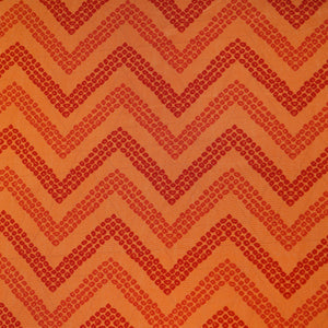 Orange Shevron Bandhani Print Crepe Fabric 18139